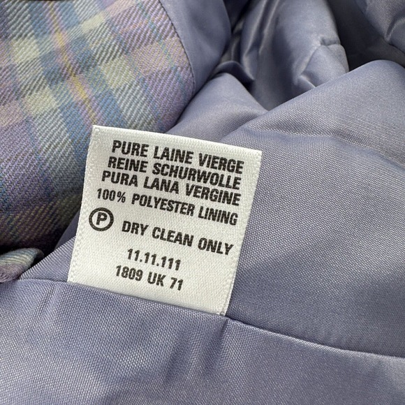 NWT Dunedin Wool Skirt Suit Size 10 Lavendar Purple Plaid Woolmark Midi READ - Picture 10 of 16